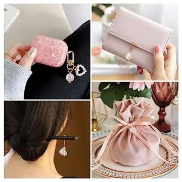 Cheriswelry 90Pcs White Pearl Pendants ABS Imitation Plastic Pearl Dangle Charms with Iron Alloy Findings 9 Styles 15-30mm for DIY Necklace Earring Jewelry Making Crafts