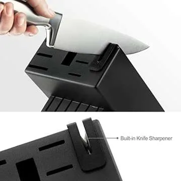 McCook® Knife Sets,German Stainless Steel Kitchen Knives Block Set with Built-in Sharpener
