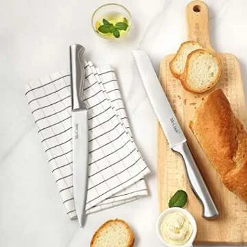 McCook® Knife Sets,German Stainless Steel Kitchen Knives Block Set with Built-in Sharpener