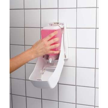 Scott® Essential™ High Capacity Manual Skin Care Dispenser (92144), White, 1.0 L capacity, 4.85" x 8.36" x 5.43" (Qty 1)