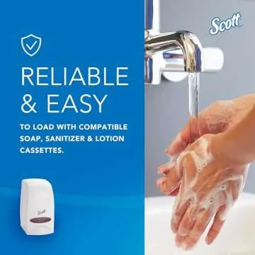 Scott® Essential™ High Capacity Manual Skin Care Dispenser (92144), White, 1.0 L capacity, 4.85" x 8.36" x 5.43" (Qty 1)