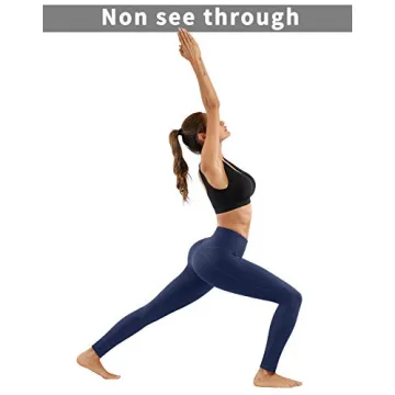 2 Pack High Waist Yoga Pants with Pockets for Women