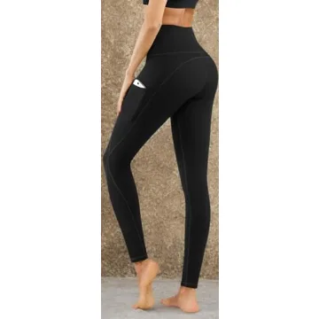 2 Pack High Waist Yoga Pants with Pockets for Women