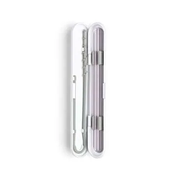 SOMA Glass Straw with Silicone Lined Travel Case and Cleaning Tool, 8-inch, Blush (501-16-01)