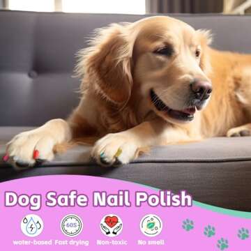 STANBLUE Dog Nail Polish, Dog Birthday Gift, 18 Colors Dog Nail Polish Pen Quick Dry, Safe for Dogs, Non-Toxic, Odorless, Easy to Apply with Brush Tip, Pet Nail Decoration, Gifts for Dog Lovers