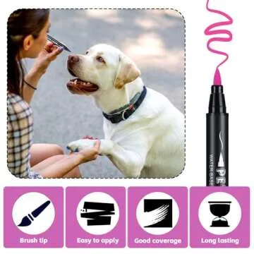 STANBLUE Dog Nail Polish, Dog Birthday Gift, 18 Colors Dog Nail Polish Pen Quick Dry, Safe for Dogs, Non-Toxic, Odorless, Easy to Apply with Brush Tip, Pet Nail Decoration, Gifts for Dog Lovers