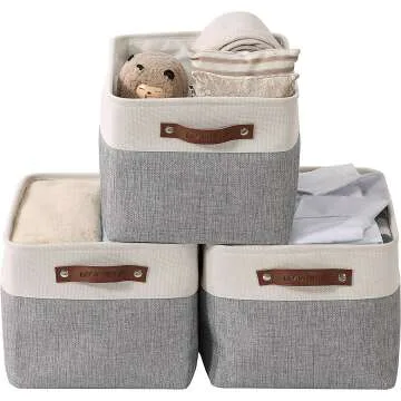 DECOMOMO 3 Pack Storage Bins for Organizing
