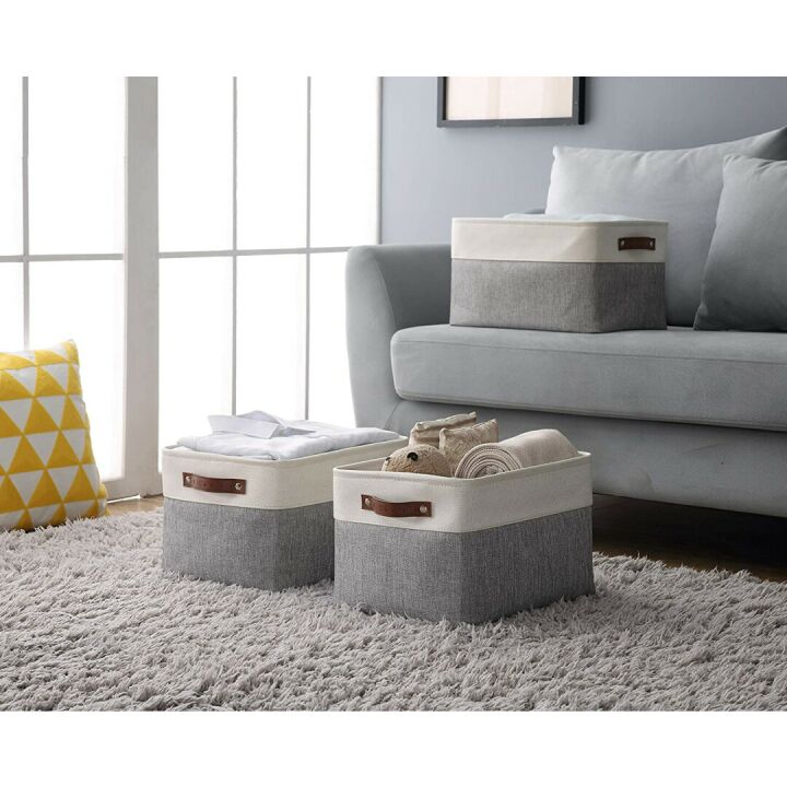 DECOMOMO 3 Pack Storage Bins for Organizing