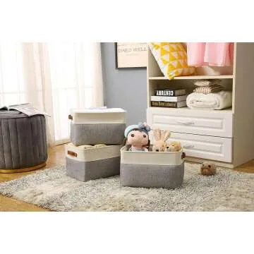 DECOMOMO 3 Pack Storage Bins for Organizing