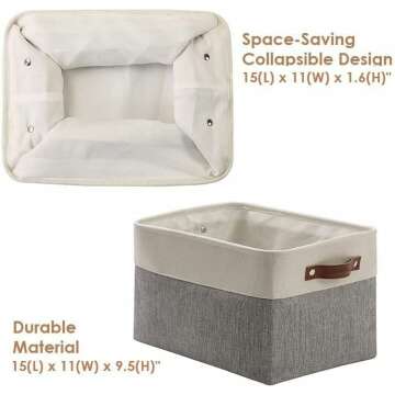 DECOMOMO 3 Pack Storage Bins for Organizing