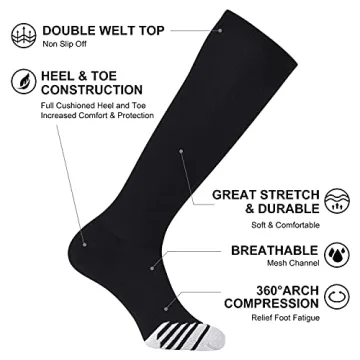 Knee High Baseball & Soccer Socks - 2 Pack
