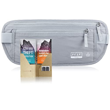 Peak Gear Travel Money Belt: Premium Quality RFID Blocking Wallet with Theft Protection