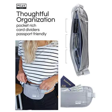 Peak Gear Travel Money Belt with RFID Protection for Travelers