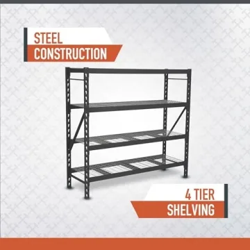 Ironton 4-Tier Heavy-Duty Steel Shelving Unit