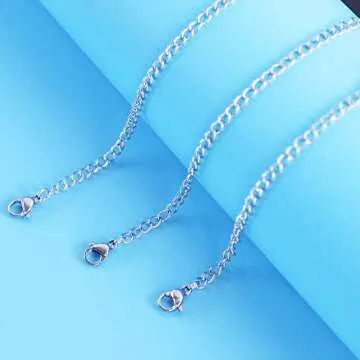 5Pcs Stainless Steel Necklace Extenders for Jewelry