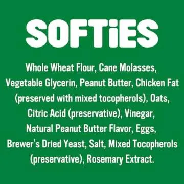 Blue Dog Bakery Natural Dog Treats, Softies, Peanut Butter Flavor, 16.2oz Bag, 1 Bag