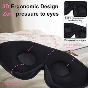 3D Sleep Mask for Kids Comfortable Memory Foam Design