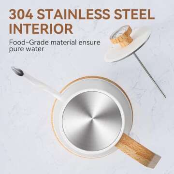 Nueve&Five Electric Gooseneck Kettle - Thermometer & Fast Heating