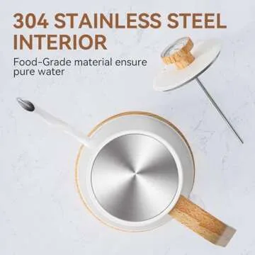 Nueve&Five Electric Gooseneck Kettle - Thermometer & Fast Heating