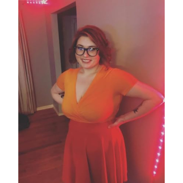 VETIOR Women's Deep V Neck Short Sleeve Crop Top in Orange