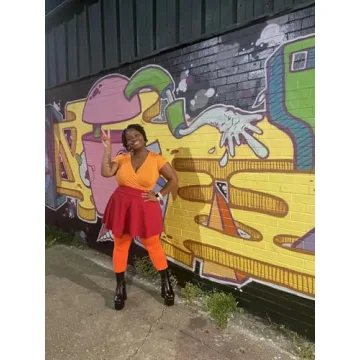 VETIOR Women's Deep V Neck Short Sleeve Crop Top in Orange