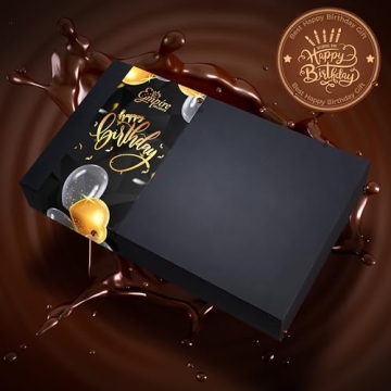 Happy Birthday Chocolate Covered Pretzels - 12 Assorted Gourmet Chocolate Pretzels in a Happy Birthday Chocolate Gift Box - Mouthwatering Birthday Treats For Women & Men