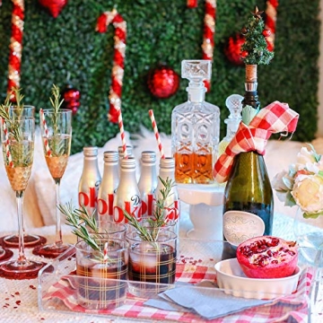 Webake 200 Red Striped Eco-Friendly Biodegradable Straws