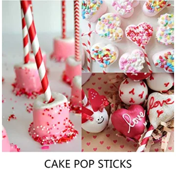 Webake 200 Red Striped Eco-Friendly Biodegradable Straws