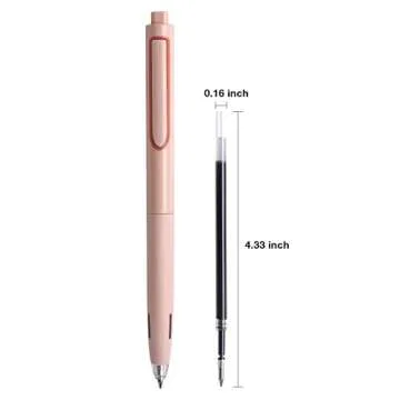 Writech Liquid Gel Pen Refills: Fine Point 0.5mm Black Ink Twin-Ball Nib Refill Multi-Compatible with Retractable Click Pens Quick Dry Smooth No Smear Smudge for Writing Sketching & Taking Notes 8ct