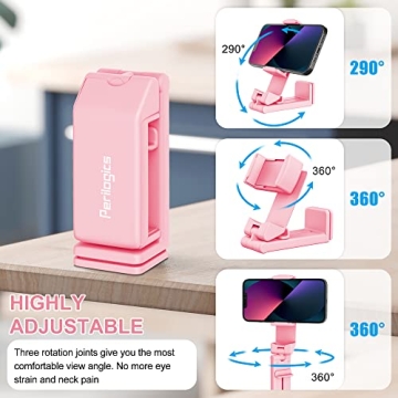 Perilogics Universal Airplane Phone Holder Mount in Pink
