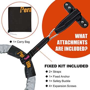 Perantlb Battle Rope with cloth sleeve -1.5/2 Inch Diameter 30' 40' 50' Lengths -Gym Muscle Toning M...