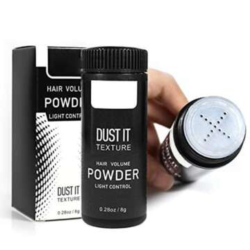Styling Volume Powder for Soft & Fluffy Hair All Day - 8g Root Lifting Powder, No Mess Dust Applicat...