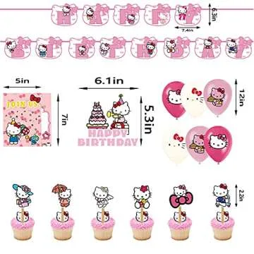 WXBMY Cute Kitten Birthday Supplies for Kids 44PCS