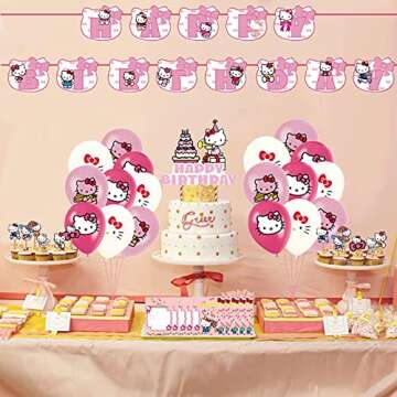 WXBMY Cute Kitten Birthday Supplies for Kids 44PCS