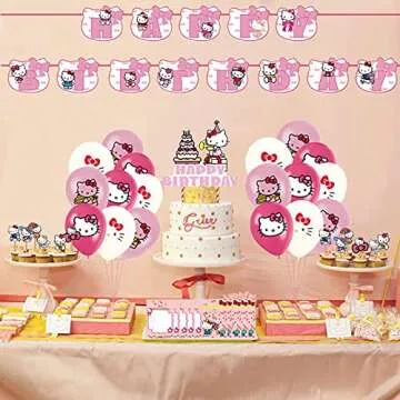WXBMY Cute Kitten Birthday Supplies for Kids 44PCS