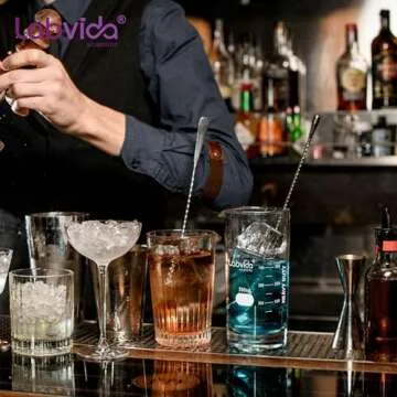 Labvida 12pcs 150ml Upgrated Thick Glass Beakers, Griffin Low Form Beaker Set with Double Scale, 3.3 Boro, LVA007