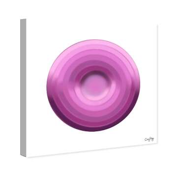 Wynwood Studio Abstract Modern Wrapped Canvas Art - Corey Paige - Ombre Pink Circle Print - Wall Art...