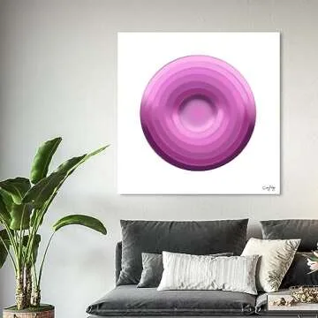 Wynwood Studio Abstract Canvas Art - Ombre Pink Circle Art