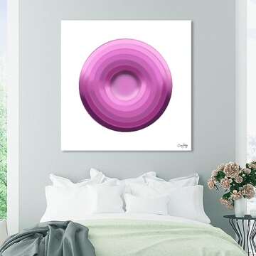 Wynwood Studio Abstract Canvas Art - Ombre Pink Circle Art