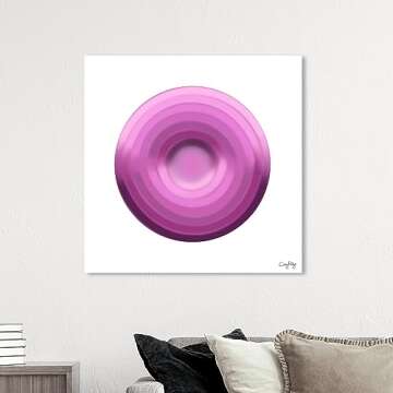 Wynwood Studio Abstract Canvas Art - Ombre Pink Circle Art