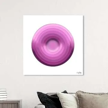 Wynwood Studio Abstract Canvas Art - Ombre Pink Circle Art