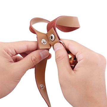 CATHYLIFE Leather Dog Doorbells for Potty Training