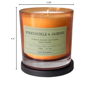 Natural Soy Candle Hand Poured Honeysuckle & Jasmine