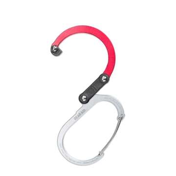 GEAR AID HEROCLIP Carabiner Clip and Hook (Small) For Purse, Stroller, and Backpack, Hot Rod Red