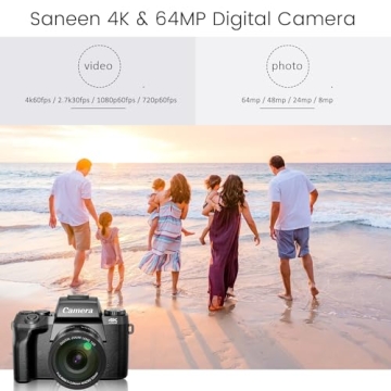Saneen 4K Digital Camera for Photography & Video