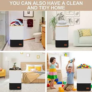 DOFASAYI Laundry Basket - Double Hamper, Easy Sorting Solutions