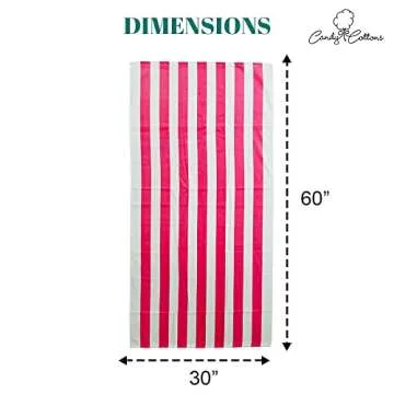 Candy Cottons Beach Towels - Quick Dry & Sandproof