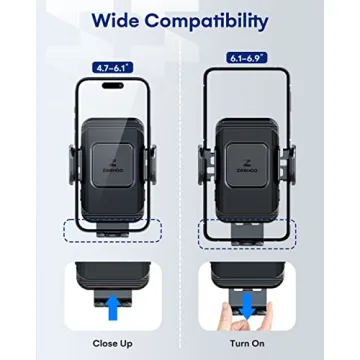 ZeeHoo Fast Wireless Car Charger 15W Auto-Clamping Holder