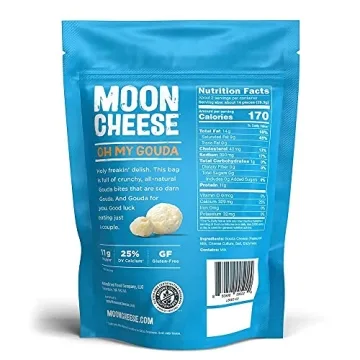 Moon Cheese Gouda Bits Crunchy Protein Snacks 3-Pack