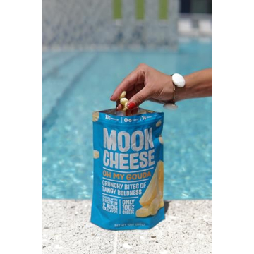 Moon Cheese Gouda Bits Crunchy Protein Snacks 3-Pack